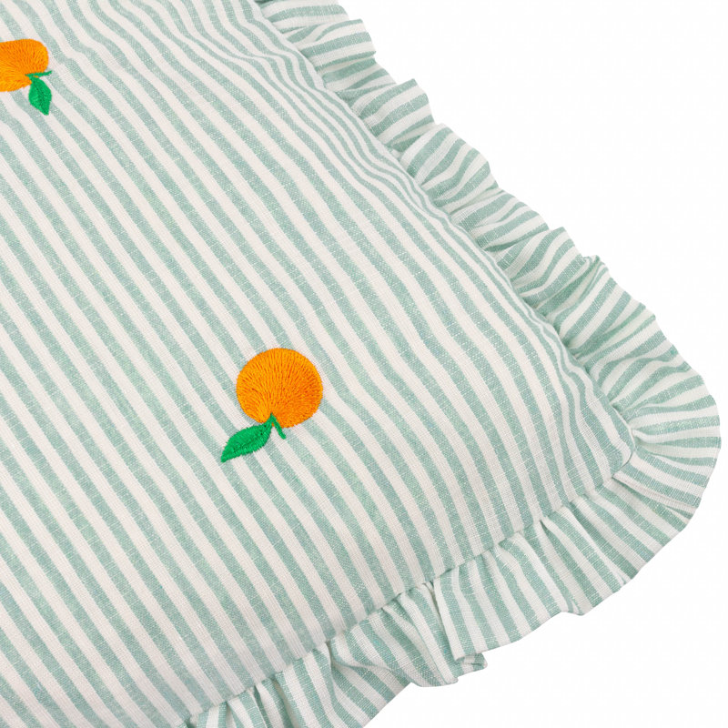 Les Fruites Striped Rectangular Cushion, Feather