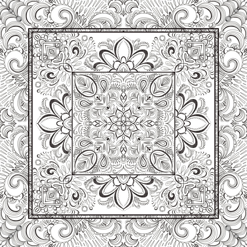 «Abstract Line Work» par Pimlada Phuapradit - reproduction d'art sur toile tendue, L 12 po x H 12 po