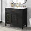 Meuble-lavabo de 36 pouces avec lavabo, structure solide, panneau de fibres à densité moyenne et beaucoup de rangement pour les salles de bain modernes