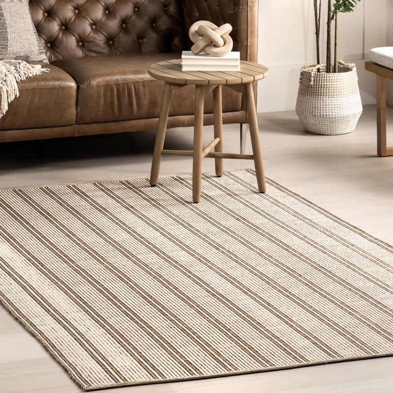 Tapis d'intérieur / extérieur à rayures Alary, Rectangle 6 pi x 9 pi