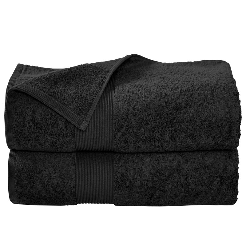 Honesdale 100% Cotton Plush Bath Sheet, Gray