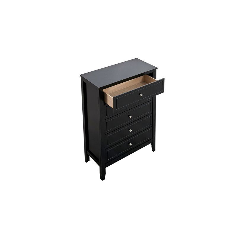 Daniel  5 Drawer Chest  Black, Black