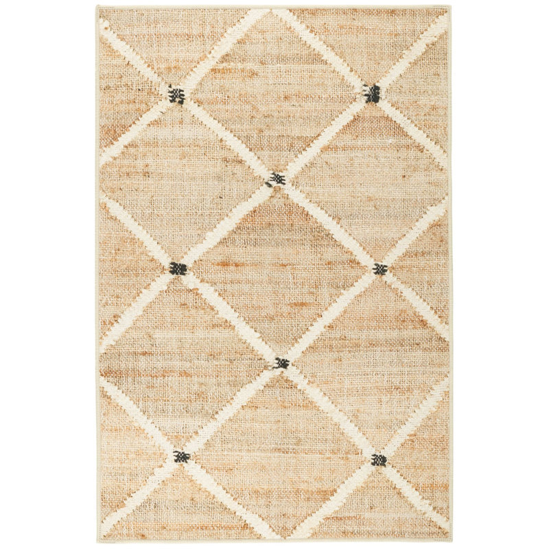 Kali Natural Machine Printed Washable Rug, Rectangle 2' x 3'