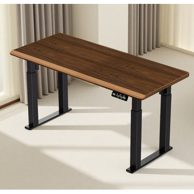 Solid Wood Electric Height Adjustable Standing Desk