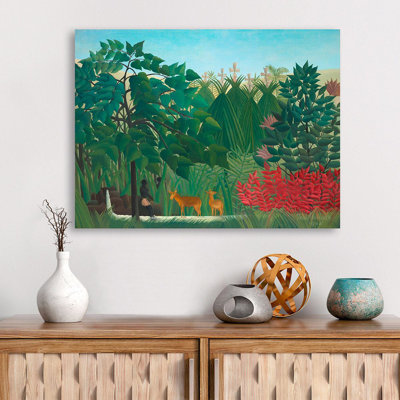 The Waterfall by Henri Rousseau - Wrapped Canvas Art Prints