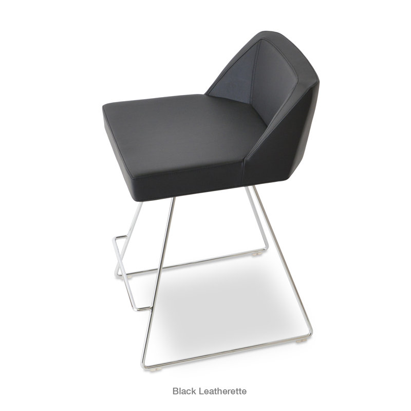 Prisma Bar & Counter Stool, Black, Counter Stool (24" Seat Height)