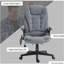 Chaise de bureau à massage vibratoire à 6 points, avec chauffage lombaire gris