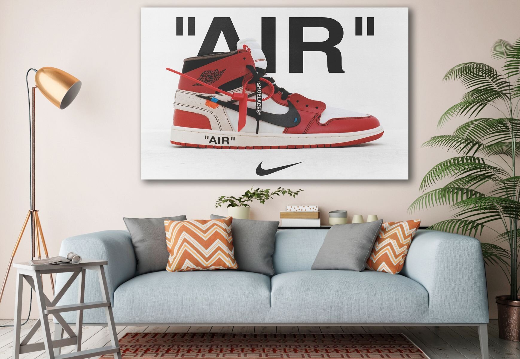 Nike Air Jordan 6 Sneaker Washable Area Living Room Rug Bedroom