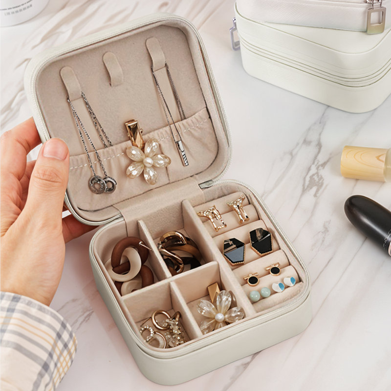 Makeup Organiser + Portable, Beige