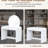 White 39" Bedroom Makeup Vanity Table. Touch Screen Lighted Mirror And Drawer. Curved Design For Elegance. Adequate Storage Space. User-. Simple Installation Procedure