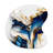 Abstract Geode Gold And Blue Marble Shape III - Drop Shape Unique Abstract Marble Wall Clock-106132859