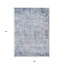 Tapis extérieur lavable abstrait gris anthracite et ivoire 9 pi x 12 pi bleu ciel