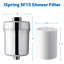 iSpring SF1S 15-Stage High Output Universal Shower Filter with Replaceable Cartridge Remove Chlorine, Sediment, and More, Chrome