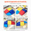 Mousse éducative pour escalade - 4 pièces, douce et résistante, colorée, développer la motricité, glissement, bleu, profondeur de 22,74 po, largeur de 11,82 po, hauteur de 16,14 po, blocs de 12,66 lb stimulant la créativité, sécuritaire,