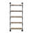 Arrion Industrial Rectangular Wall Rack with 5 Shelves in Oak and Sandy Black