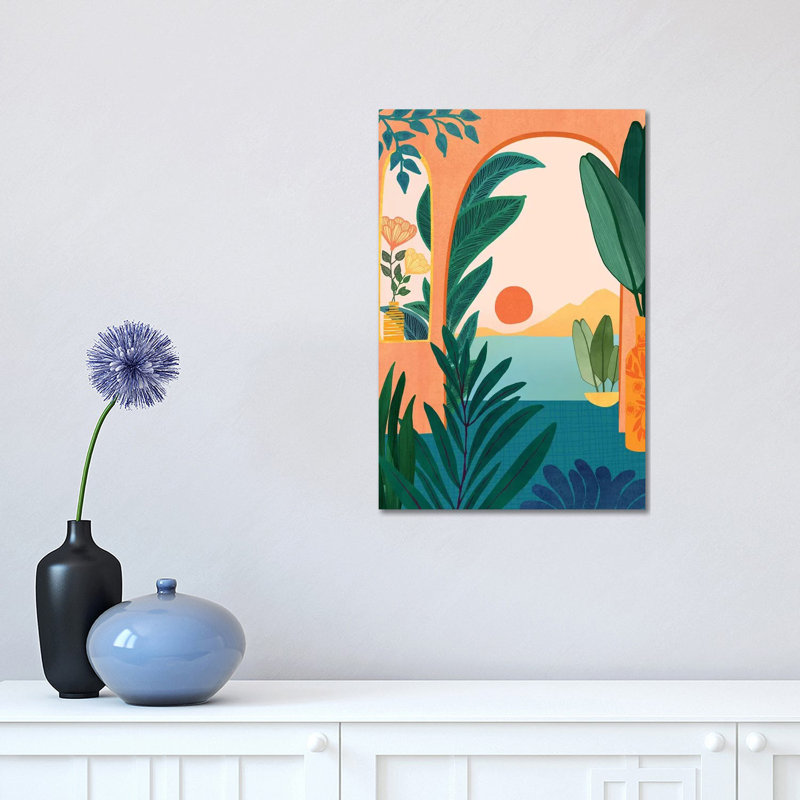 Tropical Evening - Print on Canvas, Wrapped Canvas, 45.72cm H x 30.48cm W x 1.91cm D