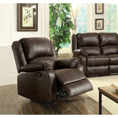 Fauteuil inclinable berçant en cuir synthétique