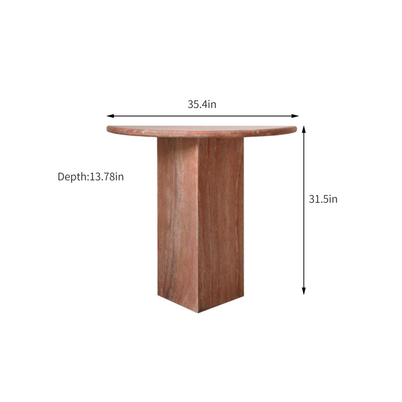 Console simple en marbre rouge