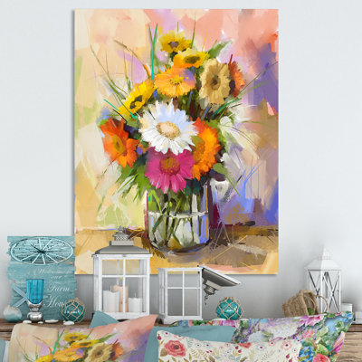 Bouquet Of Gerbera Flowers " Bouquet Of Gerbera Flowers " Painting Print