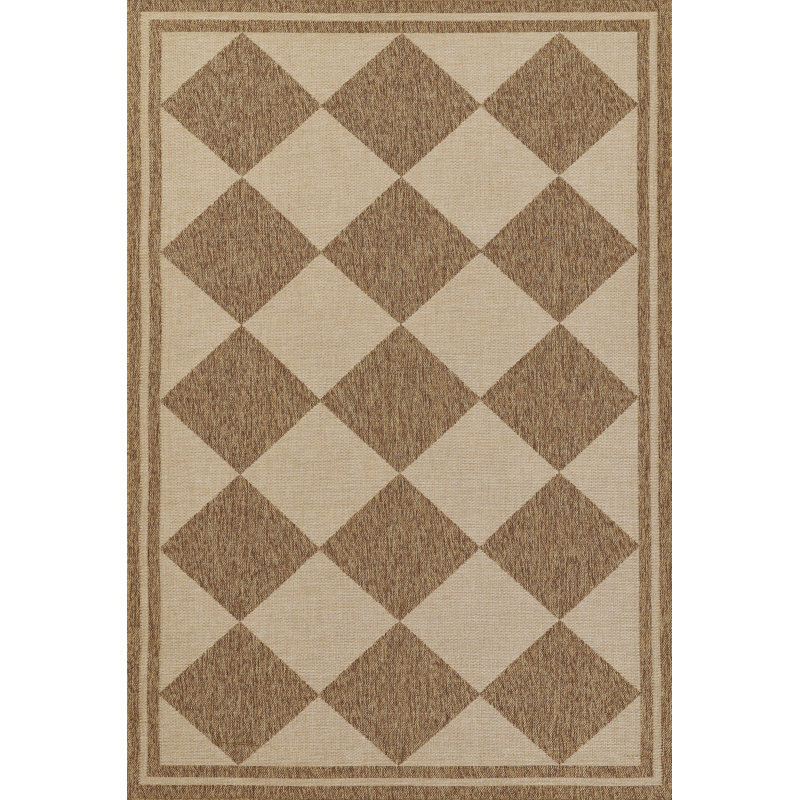 Erin Gates by Momeni Saybrook Diamond Natural Indoor / Outdoor Area Rug, Rectangle 2' x 3'