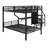 Space-Efficient L-Shape Bunk Bed Combo Including Storage Closet, Homework Desk and Integrated USB Outlets