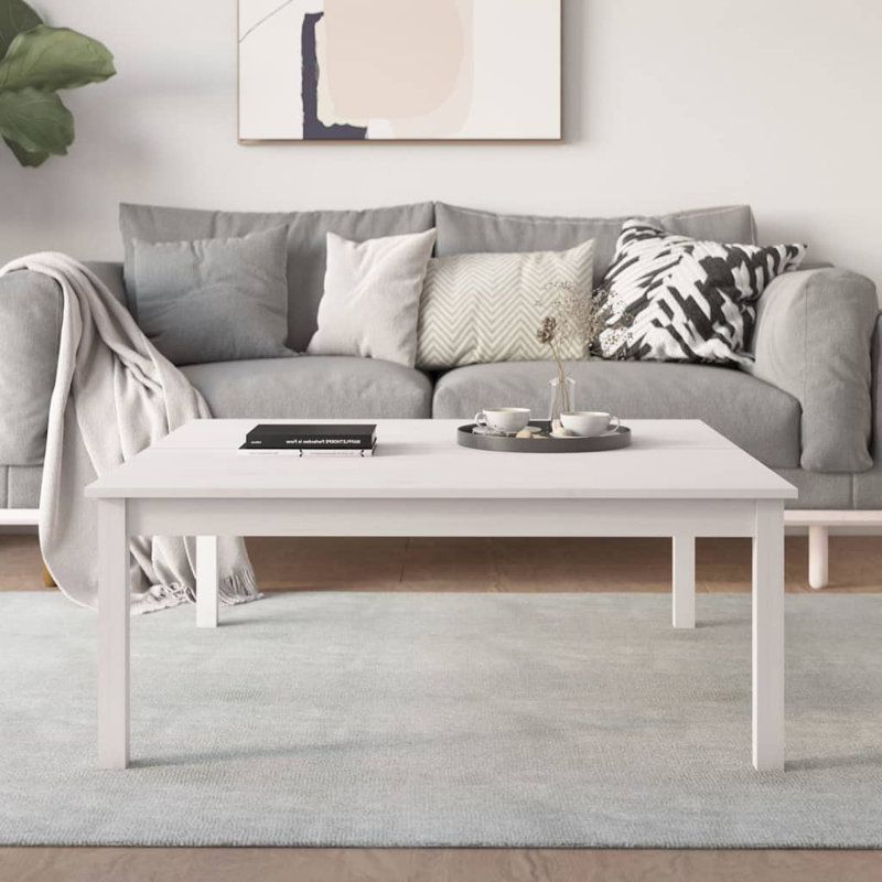 Cindie Solid Wood Coffee Table, White