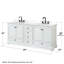 Meuble-lavabo double autoportant Deborah avec plateau en quartz-92725407-92725408-92725409