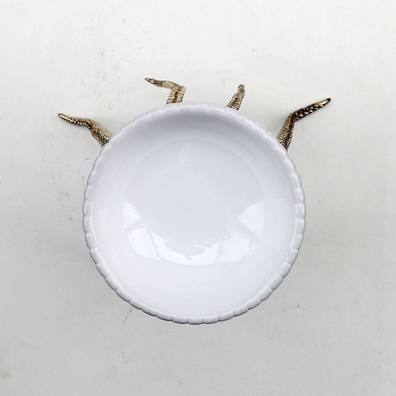 Ormolu Handmade Porcelain Decorative Bowl