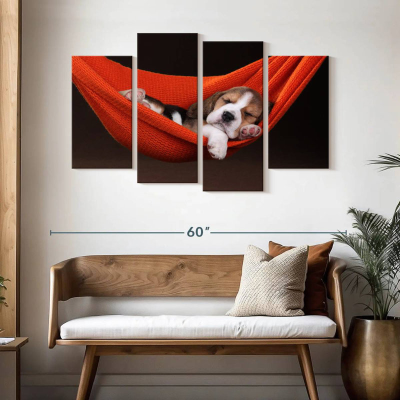 Brampt Beagle In Hammock, 32" H x 52" W