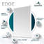 AQUADOM Edge l 30 po x H 32 po, miroir mural de salle de bain avec gradateur, désembueur, commande tactile, rétroéclairé et installation frontale, verticale ou horizontale.-92499956