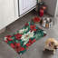 Holiday Poinsettias - 1 Piece Bone Shape Feeding Mat-101344180