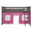 Lit mezzanine simple en bois massif avec rideau Ethridge Kids-1908180086-1908180085