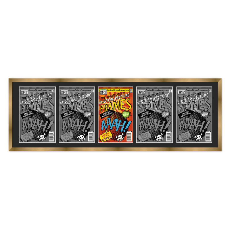 5 tapis de cadre de bandes dessinées pour exposer 5 bandes dessinées UV en acrylique, support et matériel de suspension