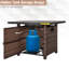 Foyer de table d'extérieur au propane carré en rotin 32 po Shutesbury