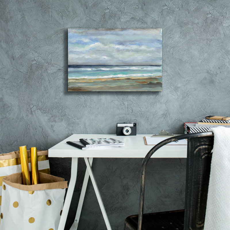 «Seashore» par Silvia Vassileva, art mural sur toile, H 12 po x l 18 po