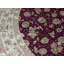 Hand-Knotted High-Quality Wine and Taupe Round Area Rug