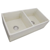 Vineyard 33" L x 18" W Double Basin Farmhouse Kitchen Sink