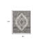 Tapis gris floral tissé à la machine 8 pi x 10 pi