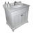 31 Inch Bathroom Vanity Stone Top - White Marble Hue With Undermount Ceramic Sink Classy 31" Countertopdeck Engineered Stone, & Backsplash