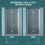 36"W X 72"H Fold Frameless Shower Door With Tempered Glass, Chrome-110270965