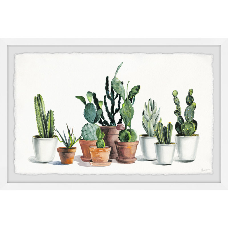 Cactus Alive by Parvez Taj - Single Picture Frame Painting, 38 cm H x 45 cm W