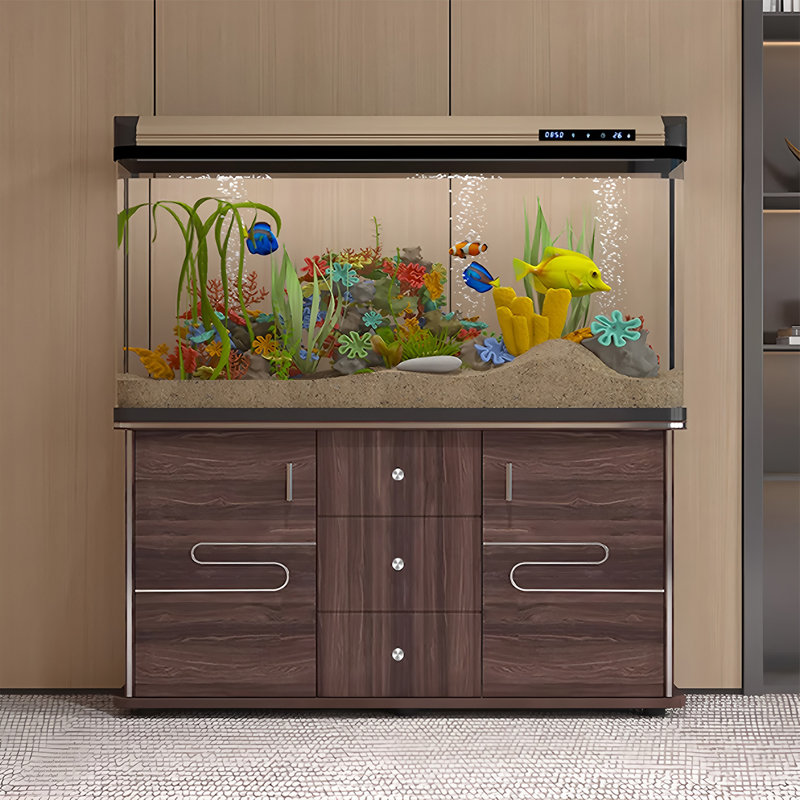 Mid-Size Floor-Standing Aquarium With Cabinet