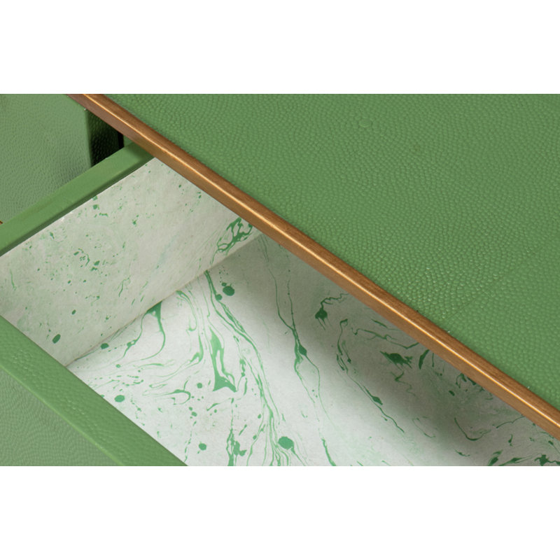 Shagreen 54'' W Console Table, Green