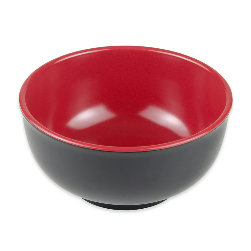 Bol de service en mélamine GET B-125-F, 1,2 pte, rouge / noir (ensemble de 12)
