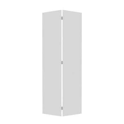 18Modern Flat Panel 38 In. X 84 In. Solid Core White Finished Vinyl Bi-Fold Door With Hardware Kit