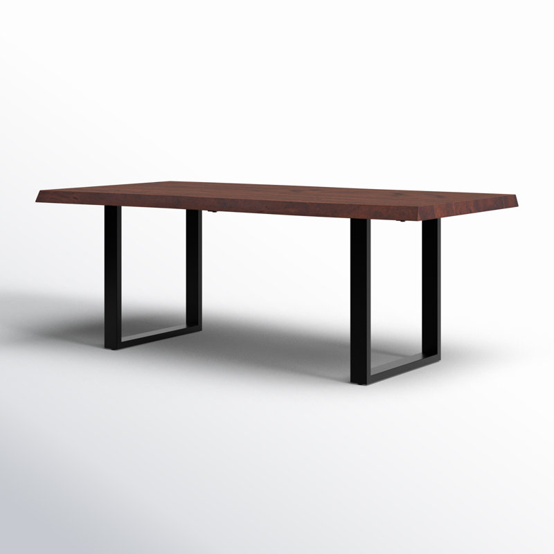 Brooks Dining Table, 29.75"H x 79"L x 40"W, Americano, Black