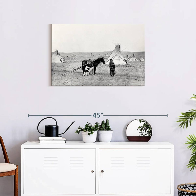 Lelar Comanche Indian, 20" H x 30" W