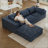 118.2" Cloud Sofa with Feather-Filled Cushions and DIY Combination