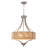 6-Light 19.68" Dimmable Boho Farmhouse Chandelier in Nickel with Hand-Woven Wicker Rattan Shade for Living Room Bedroom-792840678