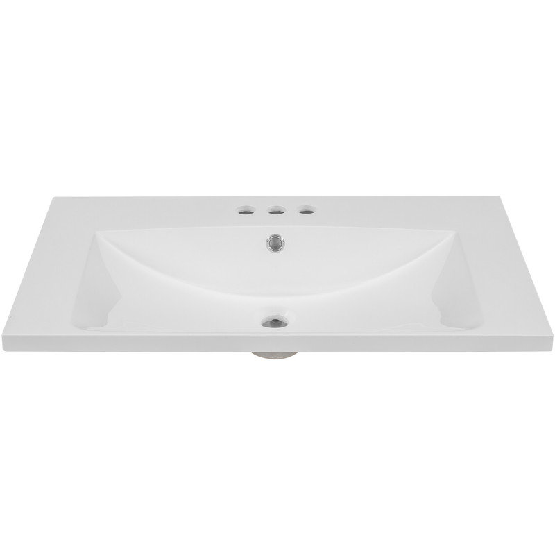 30'' Ceramic Single Bathroom Vanity Top with Sink